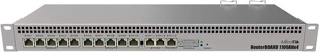 Main image of Mikrotik RouterBoard RB1100AHx4 13x Gigabit Ethernet ports Router maximum throughput of up to 7.5Gbit