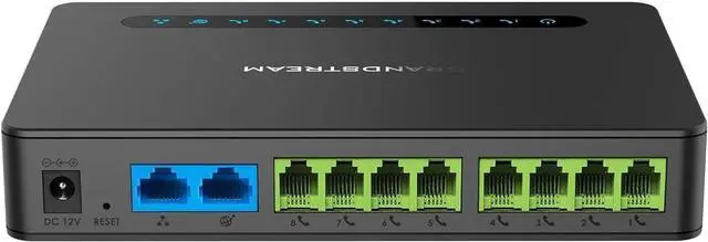 Alt view image 2 of 3 - Grandstream Powerful 8-Port FXS Gateway with Gigabit NAT Router (HT818)