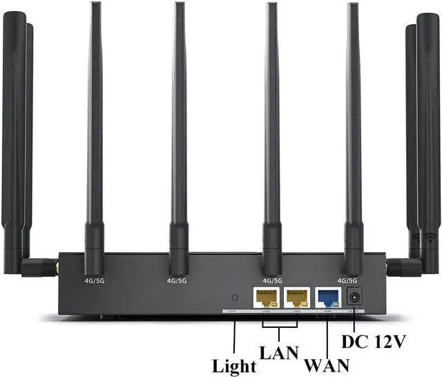 Alt view image 6 of 7 - UOTEK 5G SIM Card Router CPE, WiFi 6 Modem Dual Band NSA SA with SIM Card Slot for Smart Home Office Indoor High Speed Wireless Router