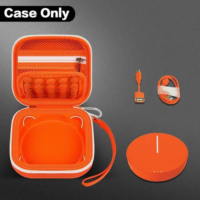 Alt view image 2 of 7 - Boobowl Hard Case Compatible with SIMO/for Skyroam Solis Lite 4G LTE Portable WiFi Mobile Hotspot, Travel Router Storage Bag with Mesh Pocket for Rechargeable Batteries, Charger (Box Only) - Orange