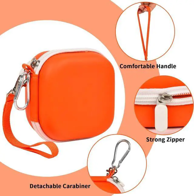 Alt view image 4 of 7 - Boobowl Hard Case Compatible with SIMO/for Skyroam Solis Lite 4G LTE Portable WiFi Mobile Hotspot, Travel Router Storage Bag with Mesh Pocket for Rechargeable Batteries, Charger (Box Only) - Orange