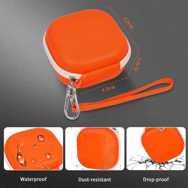 Alt view image 5 of 7 - Boobowl Hard Case Compatible with SIMO/for Skyroam Solis Lite 4G LTE Portable WiFi Mobile Hotspot, Travel Router Storage Bag with Mesh Pocket for Rechargeable Batteries, Charger (Box Only) - Orange
