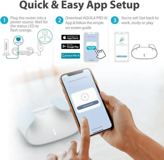 Alt view image 7 of 7 - D-Link AX3000 WiFi 6 Mesh System (2-Pk) - Contemporary Ecofriendly Design - High-Performance - Feature Rich - AI Enabled - Parental Controls  Covers up to 5000 sq. ft  Router (M30/2)