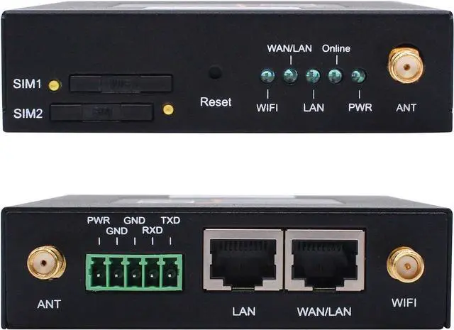 Alt view image 3 of 6 - 4G VPN Router, Industrial Dual Sim 4G LTE WiFi Router 3G/4G Yeacomm YF325 Wireless Modem Router Unlocked with Sim Card Slot,B2/4/5/12/13/17/66/71 US Full Frequency Band Supported