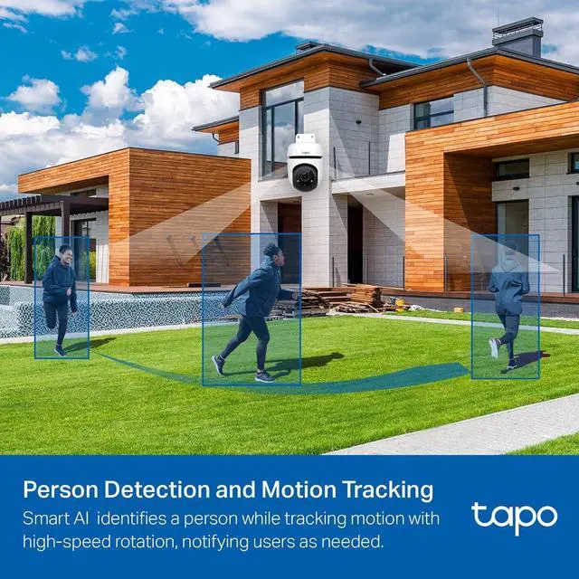 Alt view image 3 of 7 - Tapo 1080P Outdoor Wired Pan/Tilt Security Wi-Fi Camera, 360° View, Motion Tracking, Works with Alexa & Google Home, Night Vision, Free AI Detection, Cloud & SD Card Storage(up to 512GB), Tapo C500