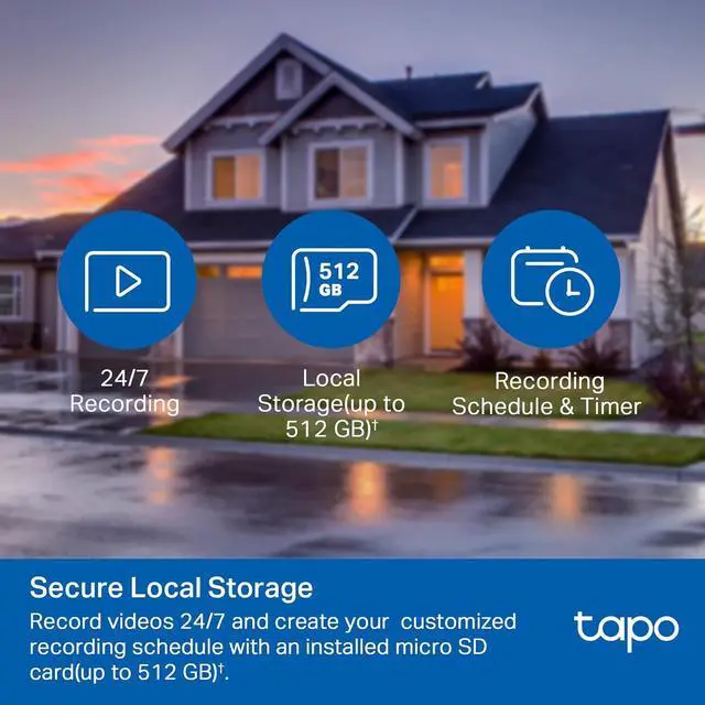 Alt view image 5 of 7 - Tapo 1080P Outdoor Wired Pan/Tilt Security Wi-Fi Camera, 360° View, Motion Tracking, Works with Alexa & Google Home, Night Vision, Free AI Detection, Cloud & SD Card Storage(up to 512GB), Tapo C500