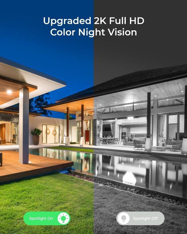 Alt view image 3 of 7 - REOLINK Lumus, Upgraded 2K 4MP Outdoor Security Camera with Spotlights, 2.4/5GHz Dual-Band WiFi Camera Plug in, Smart Person/Vehicle/Animal Detection with Instant Alerts, Two-Way Talk, Local Storage