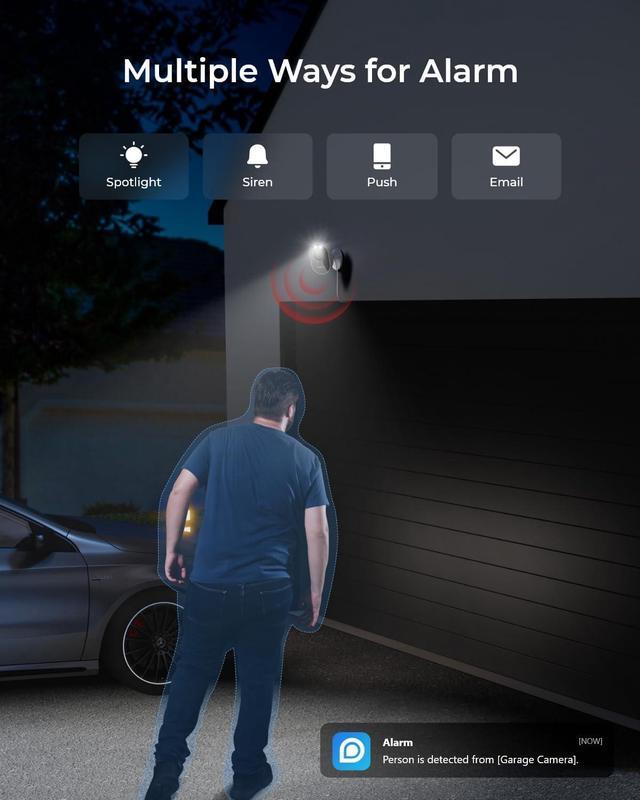 Alt view image 5 of 7 - REOLINK Lumus, Upgraded 2K 4MP Outdoor Security Camera with Spotlights, 2.4/5GHz Dual-Band WiFi Camera Plug in, Smart Person/Vehicle/Animal Detection with Instant Alerts, Two-Way Talk, Local Storage