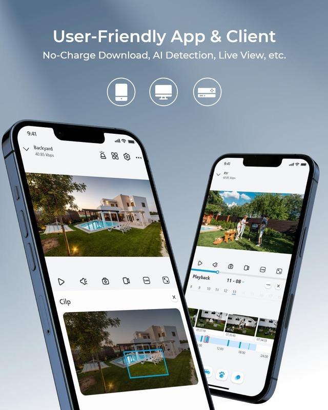 Alt view image 6 of 7 - REOLINK Lumus, Upgraded 2K 4MP Outdoor Security Camera with Spotlights, 2.4/5GHz Dual-Band WiFi Camera Plug in, Smart Person/Vehicle/Animal Detection with Instant Alerts, Two-Way Talk, Local Storage