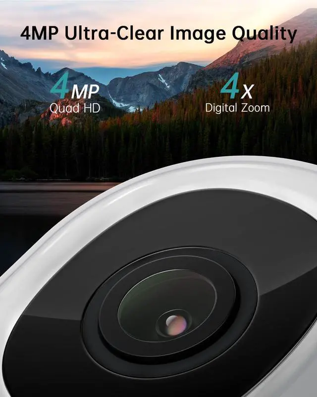 Alt view image 4 of 7 - ZUMIMALL 5G Security Cameras Outdoor with 10FT USB Extension Cable, 24/7 Wired Cameras for Home Security, 5MP WiFi Outdoor Security Camera with 360°PTZ, Auto Tracking, Motion&Noise Alert, Works with A