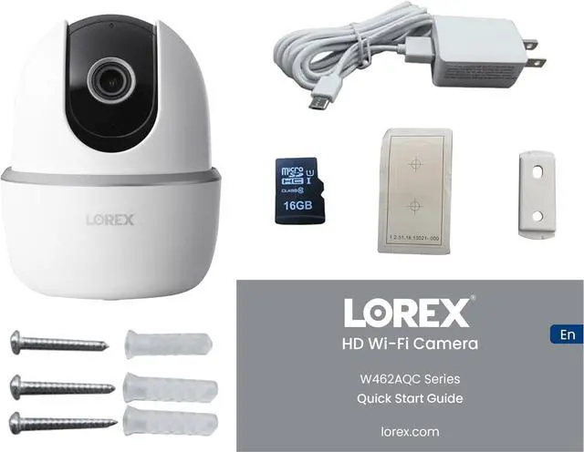 Alt view image 6 of 6 - Lorex 4MP Pan & Tilt Indoor Smart Security Camera - Wireless 2K Wi-Fi Camera with Person Detection, Privacy Mode, 2-Way Talk, Smart Home Compatibility, 360° Pan/Tilt View - Free 16GB Micro SD