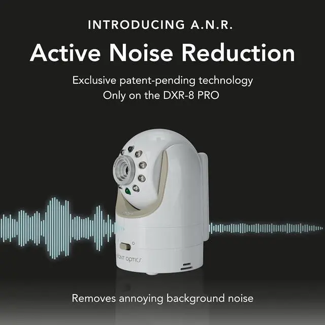 Alt view image 2 of 7 - Infant Optics DXR-8 PRO Video Baby Monitor, 720P HD Resolution 5" Display, Patent-Pending A.N.R. (Active Noise Reduction), Pan Tilt Zoom, and Interchangeable Lenses