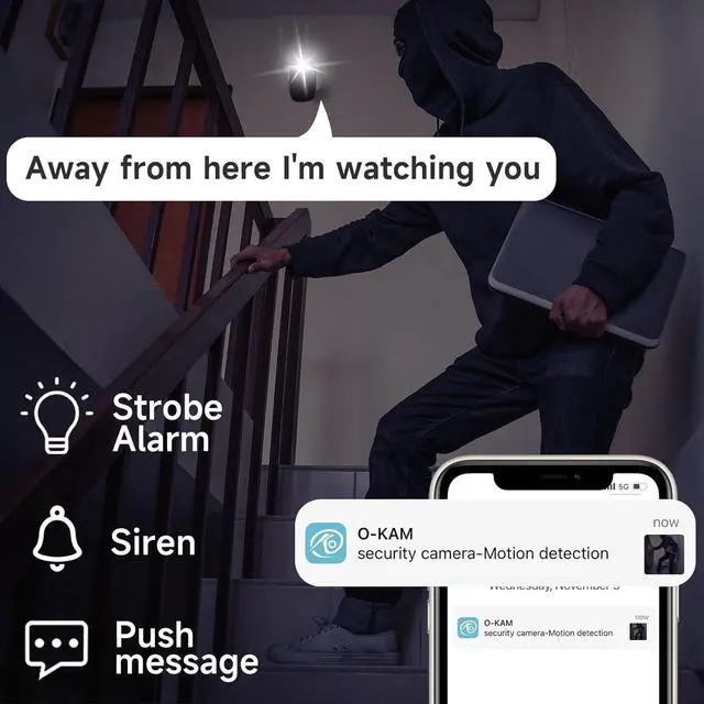 Alt view image 4 of 7 - 3PC Security Cameras Wireless Outdoor, 2K Battery Powered Security Camera for Home, WiFi Camera Surveillance Indoor System with Color Night Vision, IP66, 2-Way Audio, AI Motion Detection, Works/Alexa