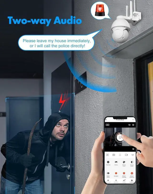 Alt view image 7 of 7 - LaView 5MP Security Camera Outdoor Wired Starlight Color Night Vision,3K Cameras for Home Security AI Human Detection & Auto Tracking, IP65 Outdoor Camera 2-Way Audio, US Cloud, Compatible with Alexa