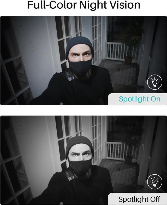 Alt view image 4 of 6 - WUUK Add-on Outdoor Camera, Requires Base Station, Home Security Cameras Wireless Outdoor, 2K HD, No Monthly Fee, Compatible with Alexa & Google, Color Night Vision