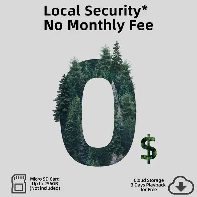 Alt view image 7 of 7 - Gadpiparty Security Cameras Wireless Outdoor 4Pack, 2k WiFi Cameras for Home Security with Solar Panel Battery Powered.AI Motion Siren, Color Night Vision, Spotlight, Waterproof, Cloud/SD Storage,Wor