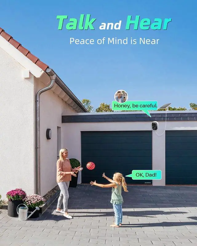 Alt view image 6 of 7 - Solar Security Camera Wireless Outdoor (2 Pack), Solar Powered Cameras for Home Security Outside with AI Motion Detection, Color Night Vision, IP66 Weatherproof, 2.4GHz Wi-Fi, Cloud/SD Storage