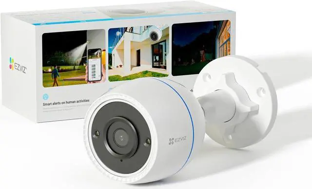 EZVIZ Color Night Vison, WiFi Security Camera Outdoor/Outside, Home Security Cameras, Surveillance Camera, No Subscription with IP67 Waterproof, Motion Detection, Audio Pick-Up, Alexa/Google, 512 SD