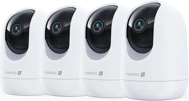 Main image of MUBVIEW Pet Camera with Phone App, Indoor Security Camera, 2.4G WiFi Cameras for Home Security, Wired Cameras for Dog/Elder/Baby, Motion Tracking, PTZ, 24/7, Two-Way Audio, 2K Night Vision (4 Pack)