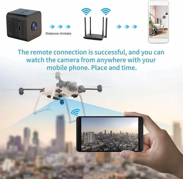 Alt view image 3 of 5 - Mini Camera - Hidden Camera - Micro Camera - Nanny Cam - Small Cameras for Spying - Indoor and Outdoor Camera with Night Vision - Surveillance Camera Full HD WiFi Cameras for Pet/Baby/Nanny with App