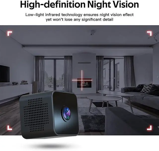 Alt view image 3 of 5 - 2K Security Cameras - Indoor Camer - Spy Cameras -Nanny Camera - WiFi Wireless Cam - HD Surveillance Cam - Home Camer for Pet/Baby - with Night Vision - -Motion Detection Surveillance Cameras