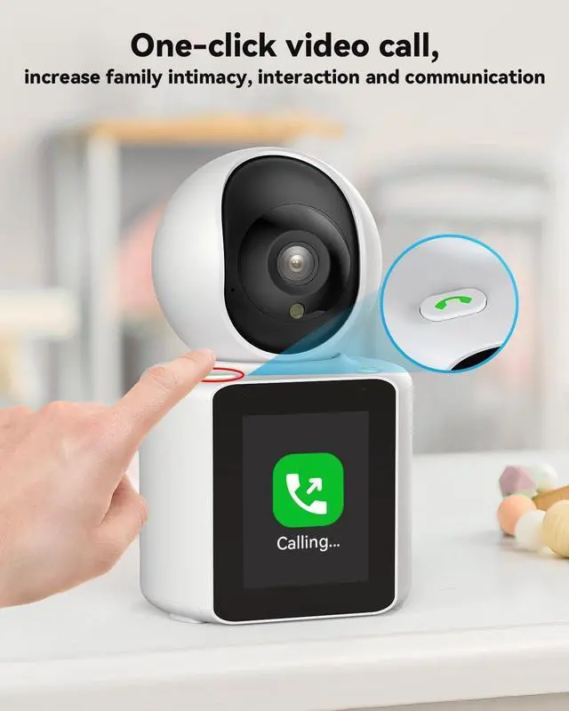 Alt view image 2 of 7 - TMEZON 2pk Two Way Audio Video Pet Dog Camera with Speaker Video Calling Devices for Grandparents Wireless Security Camera Indoor Monitor 1080P with Phone app Motion Detection