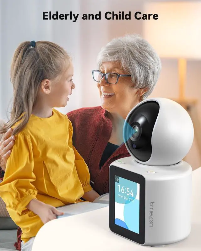 Alt view image 5 of 7 - TMEZON 2pk Two Way Audio Video Pet Dog Camera with Speaker Video Calling Devices for Grandparents Wireless Security Camera Indoor Monitor 1080P with Phone app Motion Detection