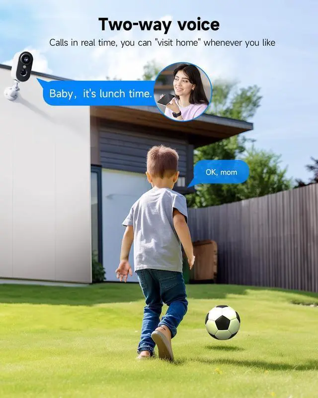 Alt view image 6 of 6 - LIWAN Security Cameras Wireless Outdoor 2-Pack, 2K Battery Powered Cameras for Home Security, WiFi Surveillance Indoor Camera with Color Night Vision, PIR Detection, Waterproof, Cloud/Local Storage