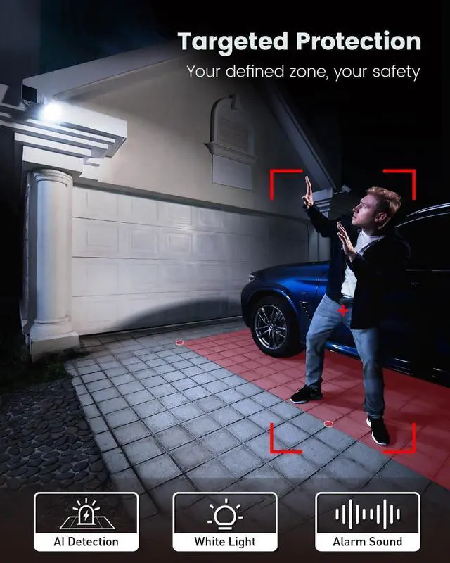 Alt view image 7 of 7 - AOSU Security Cameras Wireless Outdoor, 3K/5MP Solar Powered Cameras for Home Security, 360° Pan/Tilt Surveillance, Color Night Vision, 2.4G WiFi Camera, Auto Tracking, AI Human/Vehicle/Pet Detection