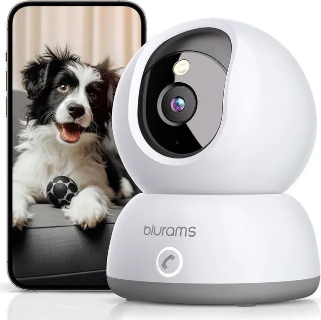 Main image of blurams Pet Camera 2K, Cameras for Home Security with One-Touch Call, Dog Camera w/Color Night Vision, Motion Tracking, Cloud & SD Card Storage (2.4GHz Wi-Fi)
