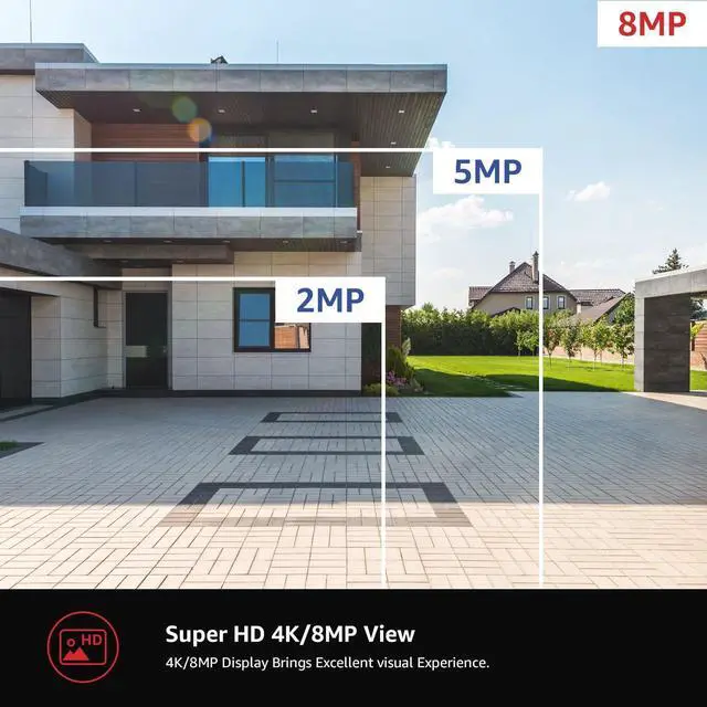 Alt view image 2 of 7 - BOAVISION 4K/8MP Security Camera Outdoor, Wireless WiFi IP Camera Home Security System 360° View,Human/Pet/Vehicle Detection, auto Tracking,Two Way Talk,pan Tile Full Color Night Vision