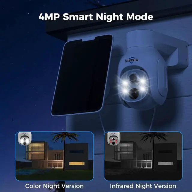 Alt view image 5 of 7 - Wireless Security Camera System, 4PCS 5MP Outdoor Camera with 10in LCD 1T HDD, 2-Way Audio, PTZ, Color Night Vision, Motion Alert, IP66 Waterproof, Auto Tracking, 2.4G WiFi, No Monthly Fee