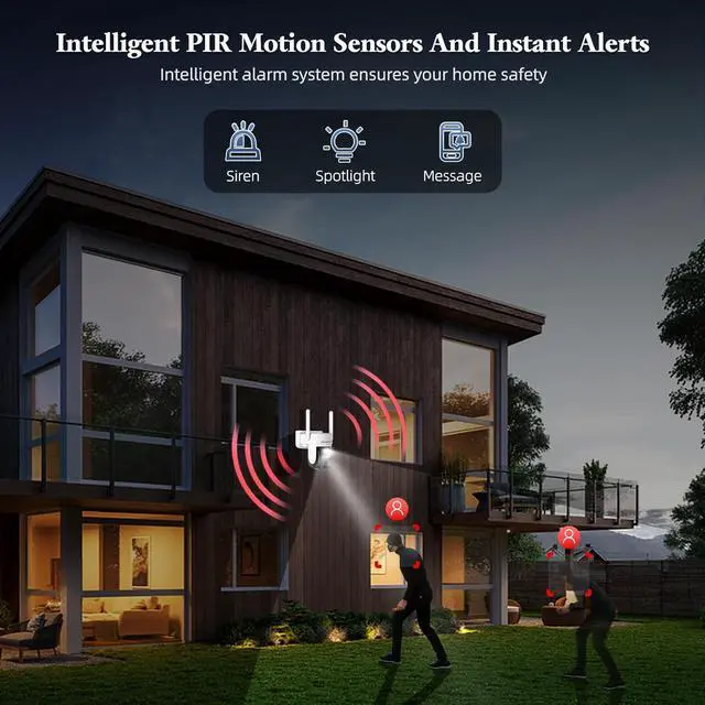Alt view image 3 of 7 - BEENOCAM [8X Zoom 4K Solar Security Cameras Wireless Outdoor, 360°PTZ Solar Outdoor Wireless Cameras for Home Security with 2.4GHz, 2-Way Audio, Full Color Night Vision, PIR Detection, IP66