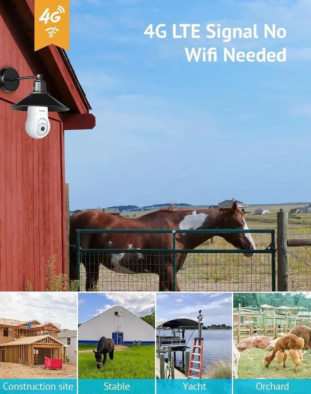 Alt view image 4 of 7 - LaView 4G LTE Cellular Light Bulb Security Camera,360°2K Security Cameras Wireless Outdoor Indoor 4MP Full Color Day and Night,Motion Detection, Audible Alarm,Easy Installation,Compatible with Alexa