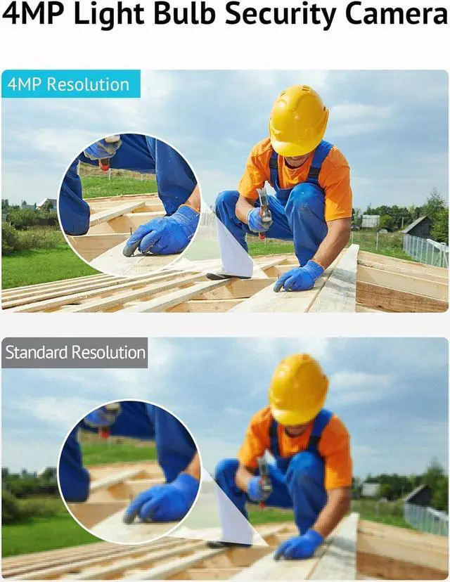 Alt view image 7 of 7 - LaView 4G LTE Cellular Light Bulb Security Camera,360°2K Security Cameras Wireless Outdoor Indoor 4MP Full Color Day and Night,Motion Detection, Audible Alarm,Easy Installation,Compatible with Alexa