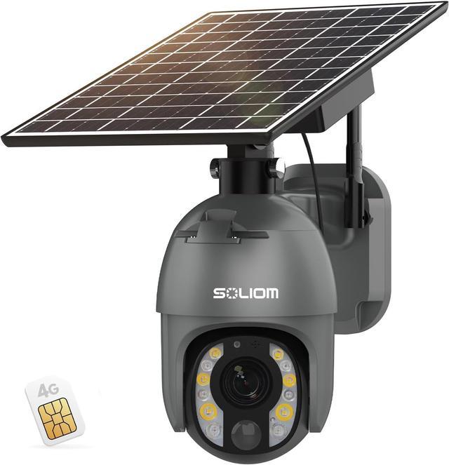 SOLIOM® Security Cameras Wireless Outdoor, 5MP 4G LTE Cellular 