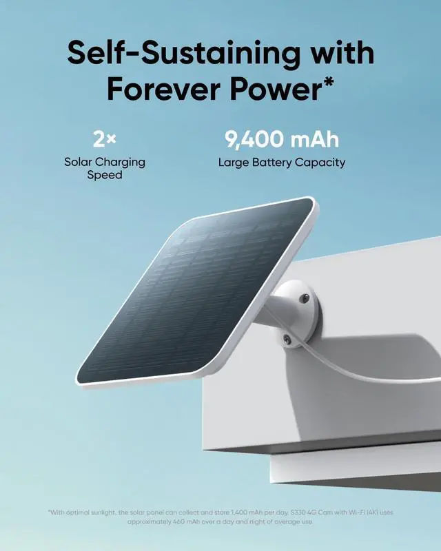 Alt view image 2 of 7 - eufy Security 4G LTE Cam S330, 4K Cellular Solar Security Cameras Wireless Outdoor + Indoor Cam S350, Dual Cameras, 4K UHD, 360° Camera, Baby Monitor, Pet Camera