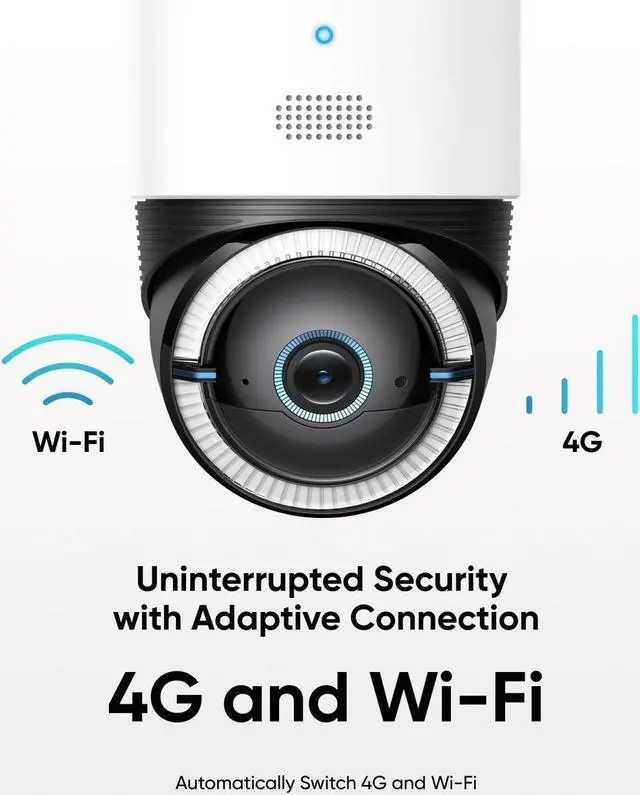 Alt view image 4 of 7 - eufy Security 4G LTE Cam S330, 4K Cellular Solar Security Cameras Wireless Outdoor + Indoor Cam S350, Dual Cameras, 4K UHD, 360° Camera, Baby Monitor, Pet Camera
