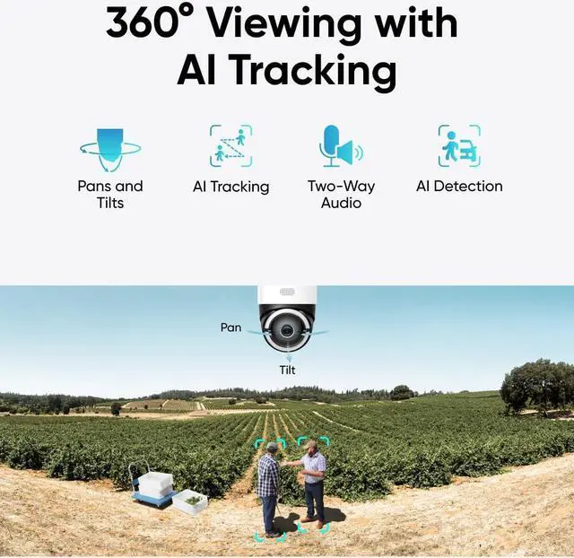 Alt view image 5 of 6 - 4G LTE Cam S330, 4K Cellular Solar Security Cameras Wireless Outdoor, Pan and Tilt, 4G and Wi-Fi Duo-Mode, AI Tracking, with SIM Card and 32GB SD Card, No WiFi, No Problem