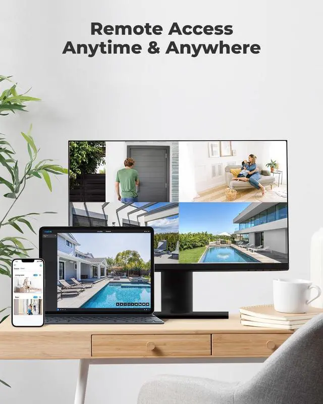 Alt view image 4 of 7 - 5MP PoE Security Camera, Surveillance Outdoor Indoor for home, PersoVehicle/Pet Detection, Time-Lapse, Work with Smart Home, 100ft IR Night Vision, Support 256GB SD Card, RLC-520A(Pack of 2)
