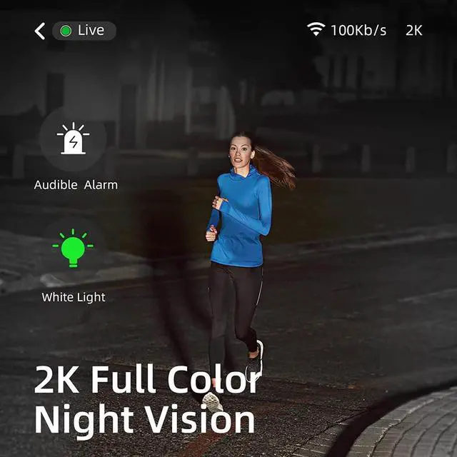Alt view image 5 of 7 - Rraycom 4pc Solar Security Cameras Wireless Outdoor, 2K Battery Powered Cameras for Home Security, 2.4/5G WiFi Camera with Solar Panel, Color Night Vision, AI Detection, 2 Way Talk, IP65, SD/Cloud