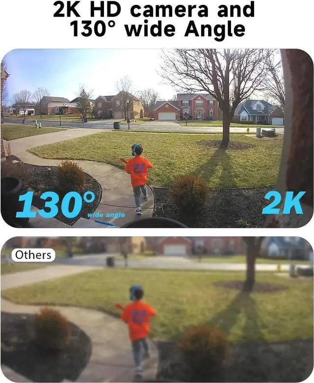 Alt view image 3 of 7 - Gadpiparty 4Pack Wireless Outdoor Security Cameras, 2K Battery Powered WiFi Indoor Home Camera with AI Motion Detection, Siren Alarm, Color Night Vision, 2-Way Audio, Waterproof, Cloud/SD, Works w/Al