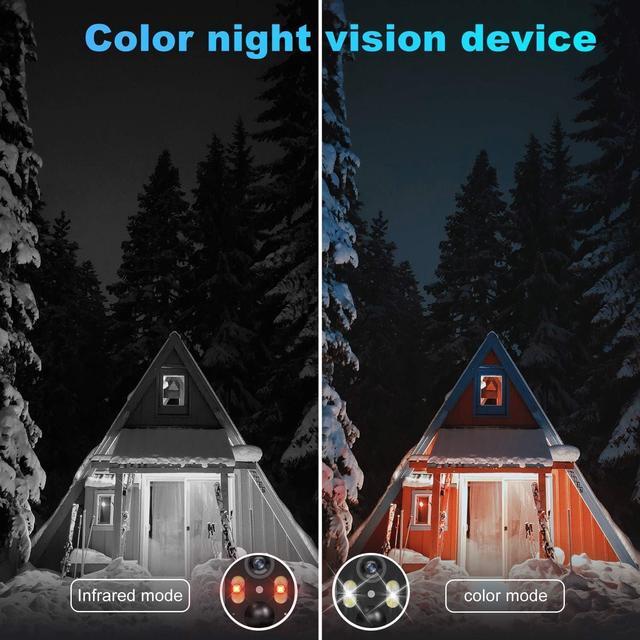 Alt view image 6 of 6 - 4G LTE Cellular Security Camera Wireless Outdoor, Solar Battery Powered Cameras for Home Surveillance, PIR Human Detection, 2K Color Night Vision, 2-Way Audio, Cloud & SD Card, Works with Phone APP