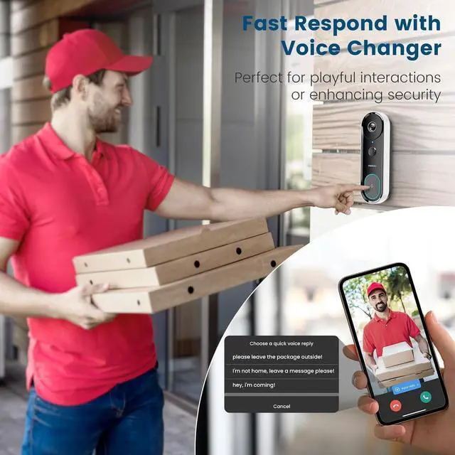 Alt view image 7 of 7 - litokam 2K Indoor Camera, 360 Pan/Tilt Home Security Camera with Motion Detection, 2K Battery Powered Video Doorbell Camera