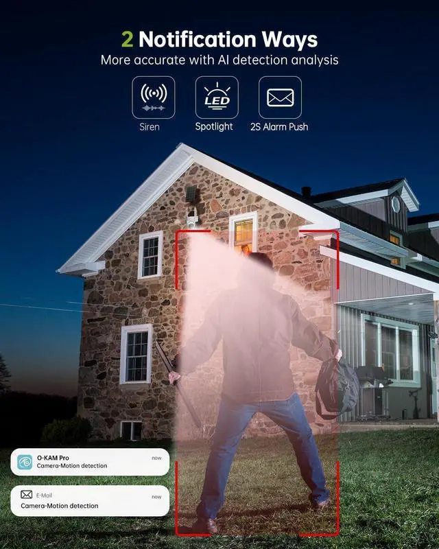 Alt view image 5 of 7 - [10X Zoom Dual Lens Security Cameras Wireless Outdoor, 360° PTZ Solar Cameras for Home Security Outside, 2K Color Night Vision, Motion Alarm