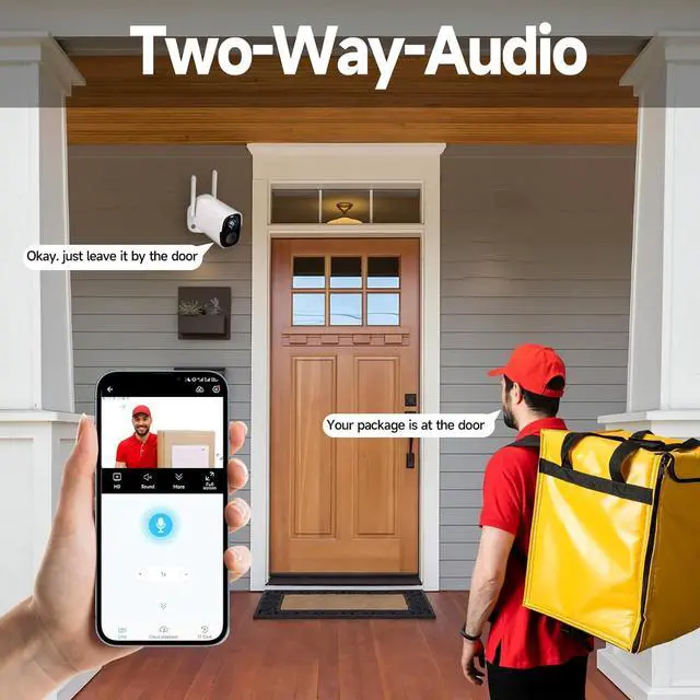 Alt view image 4 of 7 - 4PC Security Cameras Wireless Outdoor, 2K Battery Powered Security Camera for Home, WiFi Camera Surveillance Indoor System with Color Night Vision, IP66, 2-Way Audio, AI Motion Detection, Works/Alexa