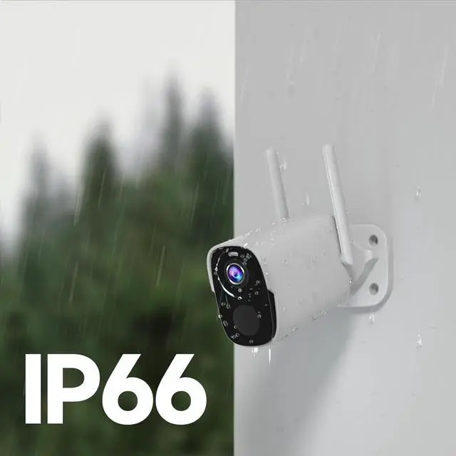 Alt view image 6 of 7 - 4PC Security Cameras Wireless Outdoor, 2K Battery Powered Security Camera for Home, WiFi Camera Surveillance Indoor System with Color Night Vision, IP66, 2-Way Audio, AI Motion Detection, Works/Alexa