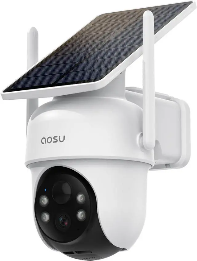 Main image of AOSU Security Cameras Outdoor Wireless, Add-On Camera, Solar Powered, Auto Tracking, Alexa & Google Home, Requires Homebase, Homebase Supports Up to 4 Cams