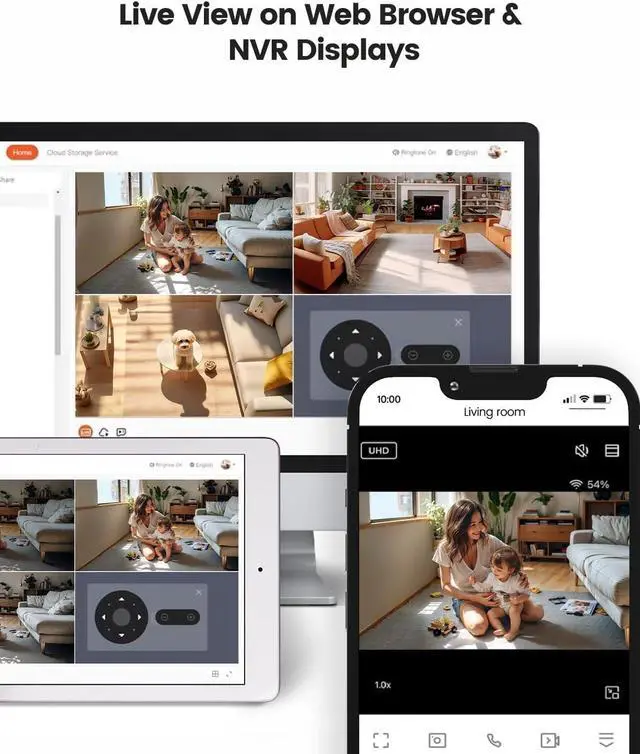 Alt view image 6 of 7 - TREATLIFE 5MP Indoor Camera, 2.4G/5G WiFi Cameras for Home Security, Pan/Tilt Baby & Pet Monitor, Motion Detection, Auto Tracking, 2-Way Audio, Night Vision, Cloud & SD Card Storage, Support Alexa