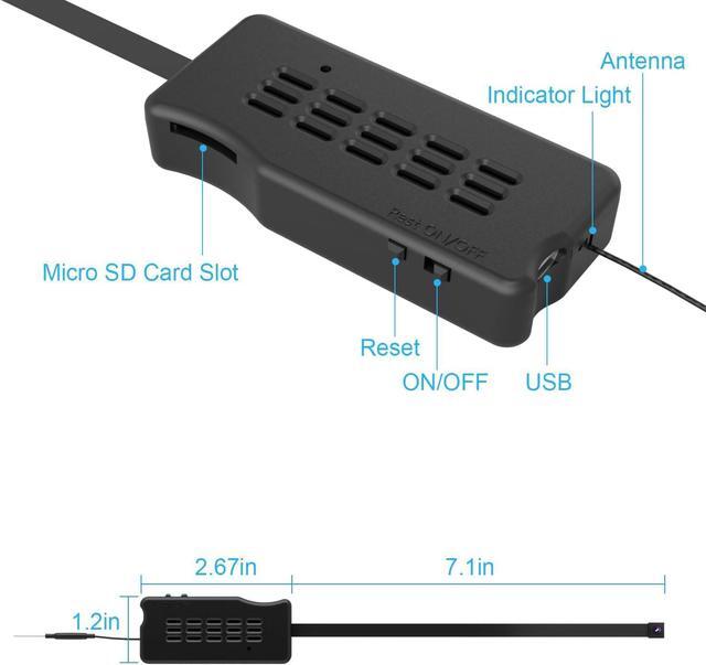 Alt view image 2 of 6 - Small Hidden Camera DIY Module - Mini Wireless Spy Camera - HD 1080P WiFi Tiny Nanny Cam - Micro  Camera for Home Indoor Security